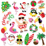 20pcs Christmas in July Cruise Door Magnet Decorations Magnetic, Summer Beach Refrigerator Car Cabin Ship Magnet Decor, July Xmas Tropical Hawaii Magnetic Decals Fridge Sticker for Home Kitchen