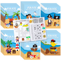 JAPBOR Pirate Activity Coloring Books - 48PCS Mini Pirates Activities Colouring Book Bulk for Kid Party Favor, Summer Nautical Theme Drawing Booklet Goodie Bag Filler, Birthday Class Painting Game