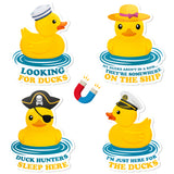 Cruise Door Decorations Magnetic - 4PCS Duck Magnets, Ducks Themed Cruise Ship Car Cabin Refrigerator Magnet Decal, Funny Summer Magnetic Fridge Stickers for Home Kitchen Cabinet Decor