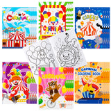 24pcs Carnival Coloring Books for Kids, Circus Carnivals Party Favors Color Pages Drawing Booklet Supplies, Showman Themed DIY Art Doodle Colouring Book Bulk Painting Games Goodie Bag Fillers