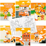 24pcs Fire Truck Coloring Books for Kids, Firefighter Party Favors Color Pages Drawing Booklet Supplies, Fireman Themed DIY Art Doodle Colouring Book Bulk Painting Games Goodie Bag Fillers