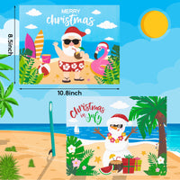 2pcs Christmas in July Cruise Door Magnet Decorations Magnetic, Summer Beach Refrigerator Car Cabin Ship Magnet Decor, July Xmas Tropical Hawaii Magnetic Decals Fridge Sticker for Home Kitchen