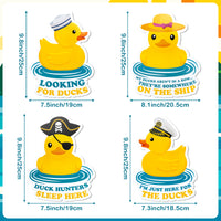 Cruise Door Decorations Magnetic - 4PCS Duck Magnets, Ducks Themed Cruise Ship Car Cabin Refrigerator Magnet Decal, Funny Summer Magnetic Fridge Stickers for Home Kitchen Cabinet Decor