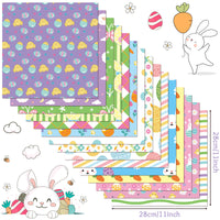 60 Sheet Easter Pattern Scrapbook Paper, Happy Easter Spring Decoupage Origami Paper, Double-Sided Bunny Rabbit Egg Craft Papers Making Card for DIY Party Decor Supplies Gift Decorative