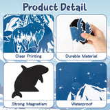 Cruise Door Decorations Magnetic - 5PCS Alaska Cruise Magnet, Alaskan Themed Ship Car Cabin Refrigerator Magnets Decal, Wolf Bear Deer Whale Magnetic Fridge Stickers for Home Kitchen Decor