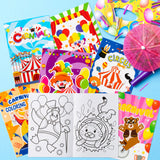 24pcs Carnival Coloring Books for Kids, Circus Carnivals Party Favors Color Pages Drawing Booklet Supplies, Showman Themed DIY Art Doodle Colouring Book Bulk Painting Games Goodie Bag Fillers