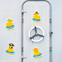 Cruise Door Decorations Magnetic - 4PCS Duck Magnets, Ducks Themed Cruise Ship Car Cabin Refrigerator Magnet Decal, Funny Summer Magnetic Fridge Stickers for Home Kitchen Cabinet Decor