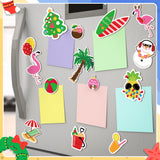 20pcs Christmas in July Cruise Door Magnet Decorations Magnetic, Summer Beach Refrigerator Car Cabin Ship Magnet Decor, July Xmas Tropical Hawaii Magnetic Decals Fridge Sticker for Home Kitchen