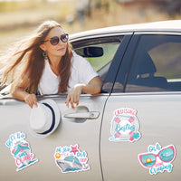 Cruise Door Decorations Magnetic - 4PCS Oh Ship It’s A Girls Trip Magnets, Girl Cruise Ship Car Cabin Refrigerator Magnet Decal, Cruising Besties Magnetic Fridge Stickers for Home Kitchen Decor