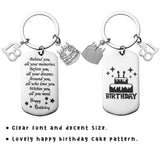 JAPBOR 18th Happy Birthday Key Chain Ring Present for Boys Girls Teenager, Inspirational Friendship Gift Double-Sided Engraving Stainless Steel Keyring High School College Student Gifts for Classmate