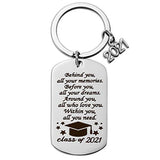 JAPBOR Graduation Keychain 2021 Charms Key Ring Pendant Accessories